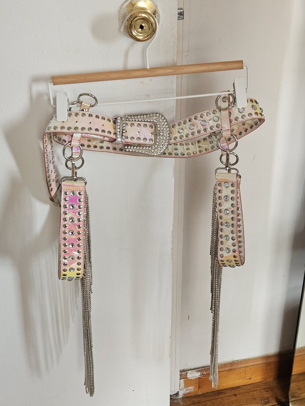 Dolls Kill Iridescent Belt